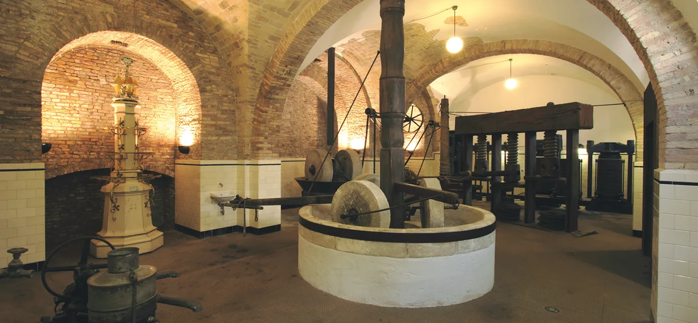 Antico frantoio nel museo dell'olio di Loreto Aprutino